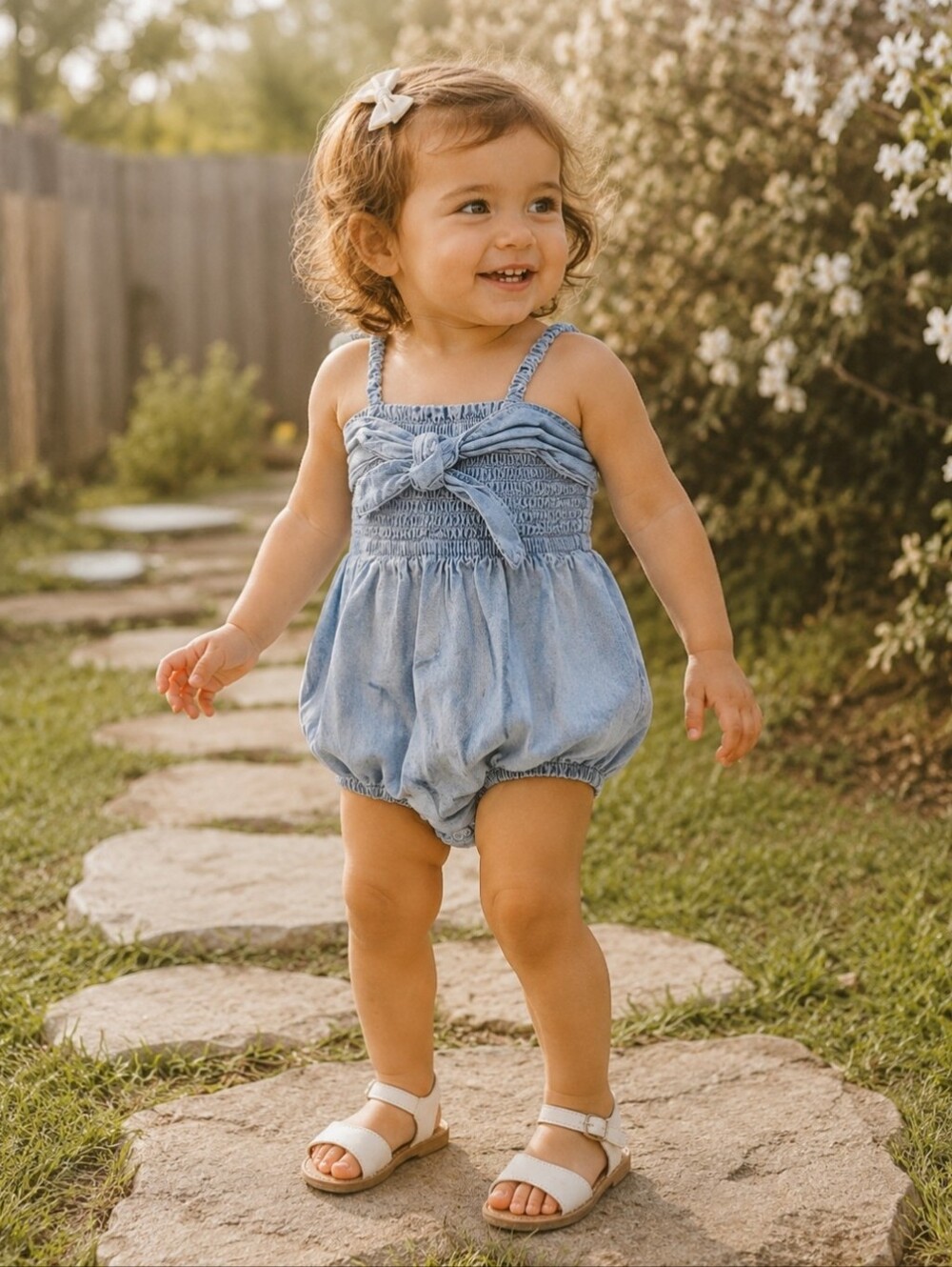 Country Road 18-24M denim bodysuit